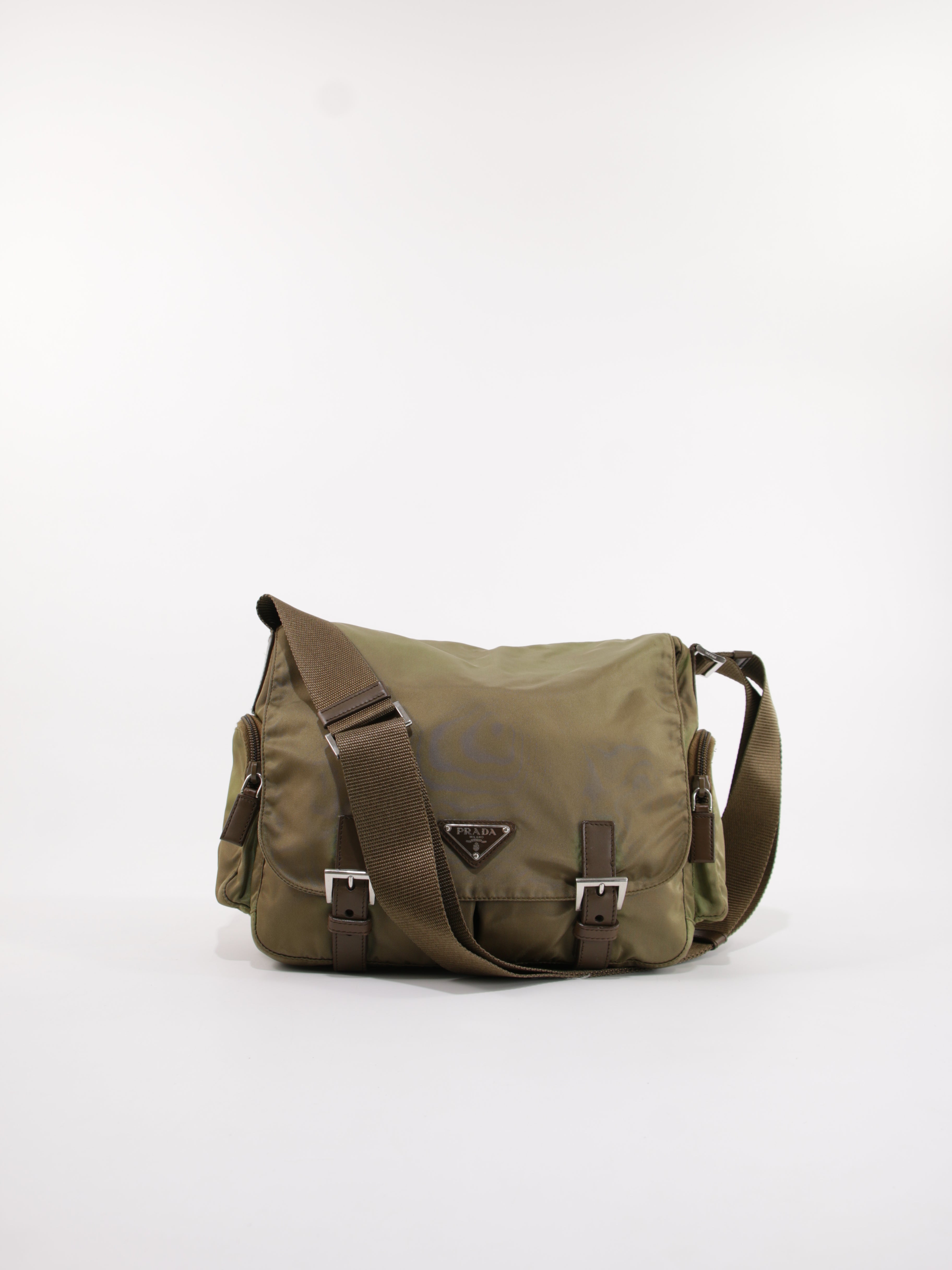 Prada Double Buckle Messenger