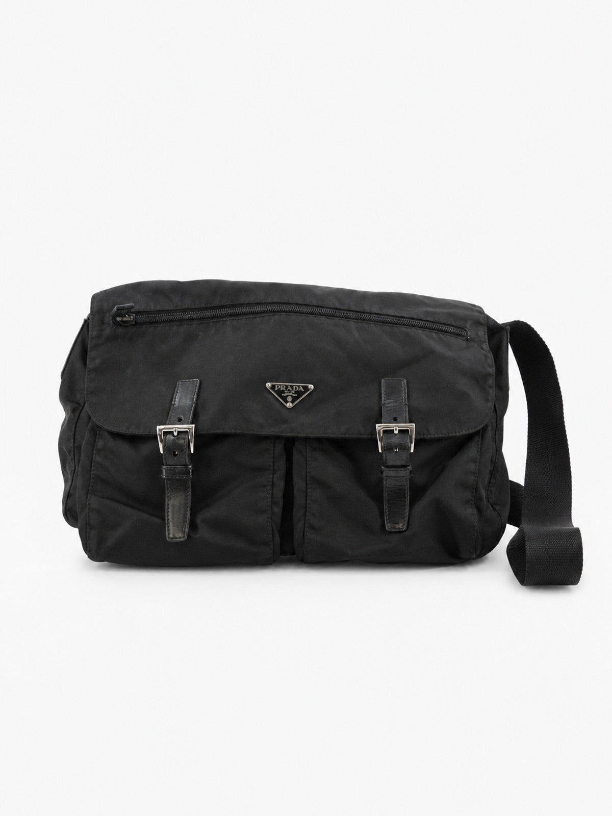 Prada Double Buckle Messenger