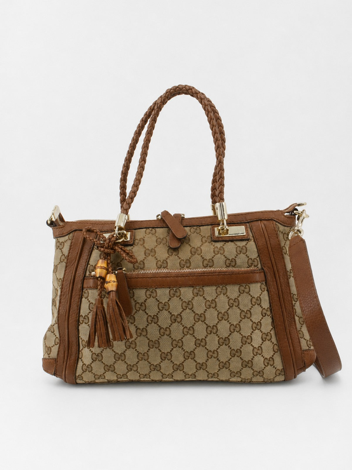 Gucci Shoulder Bag Brown Canvas