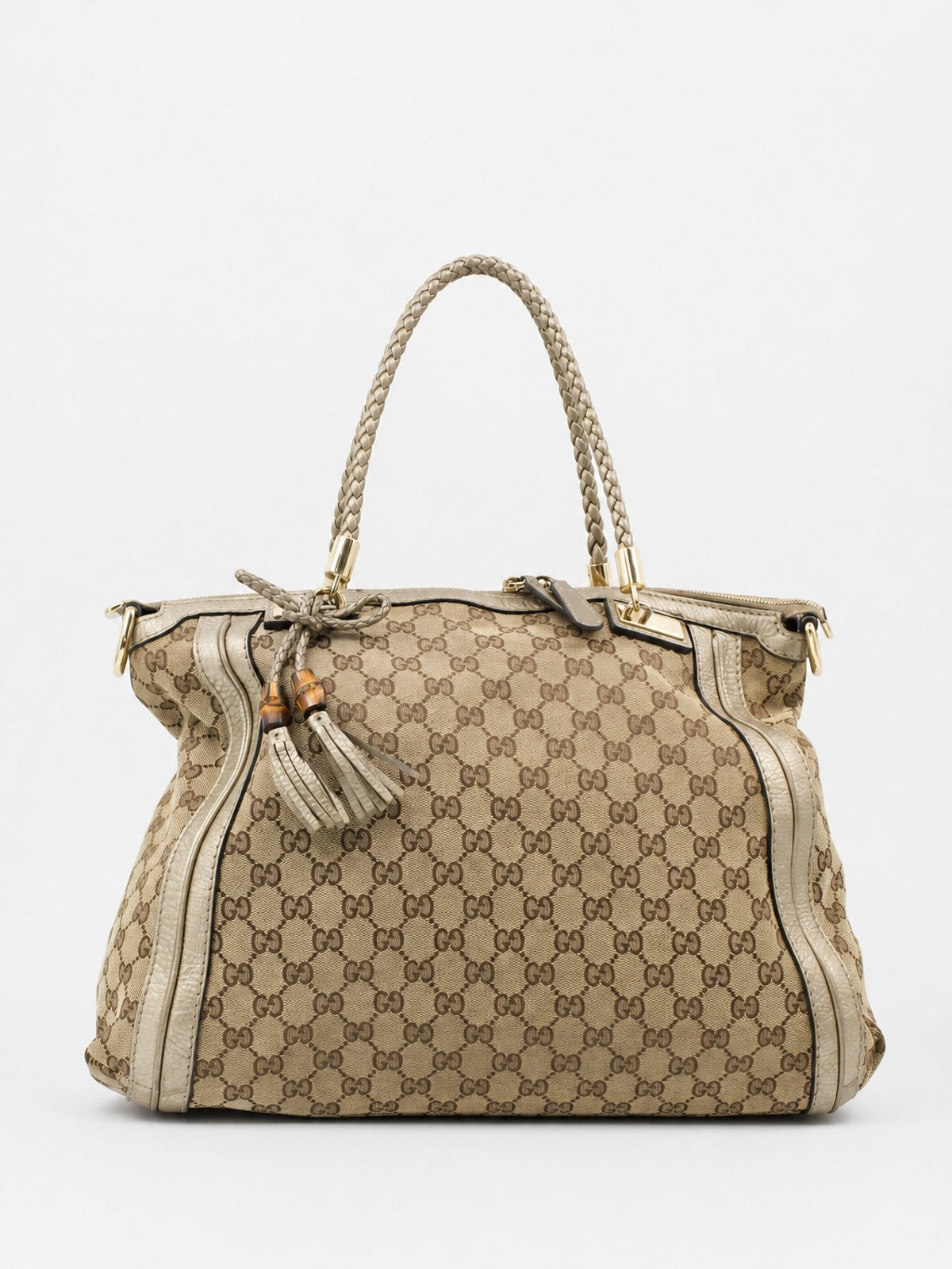 Gucci Shoulder Bag Brown Canvas