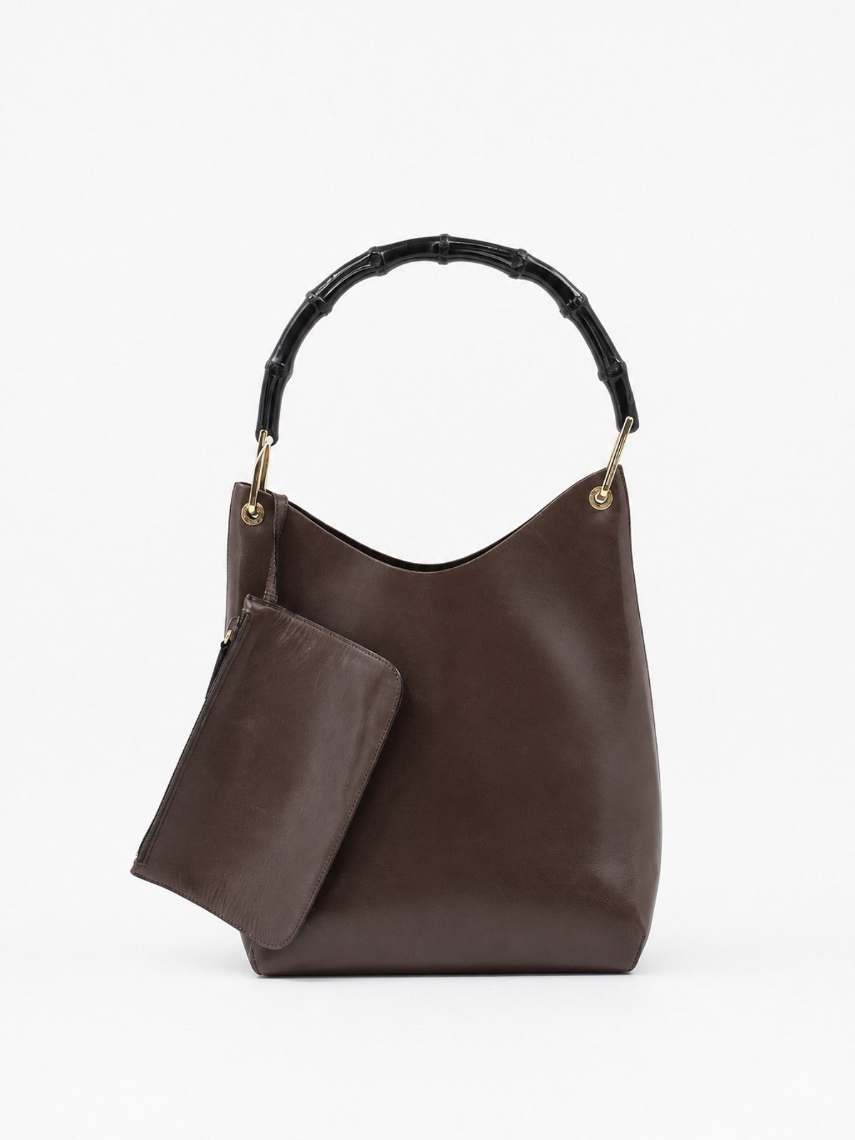Gucci Shoulder Bag Brown Leather