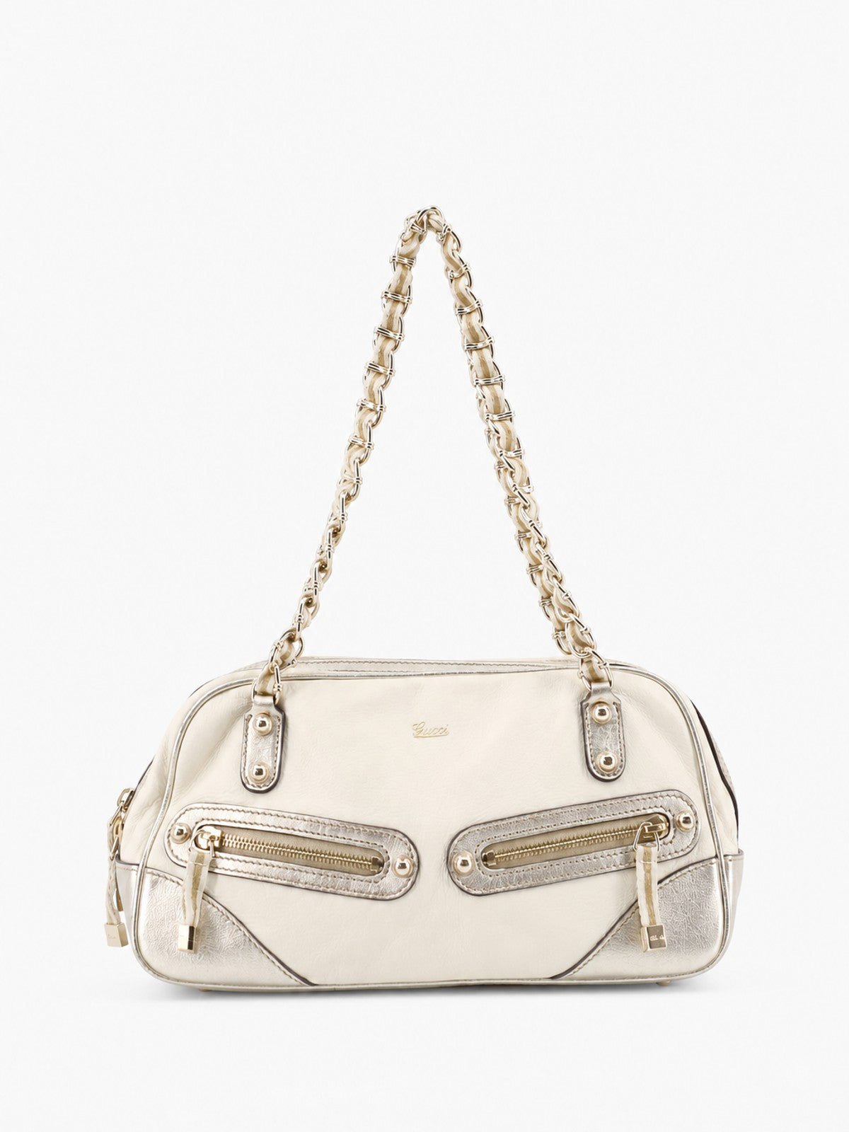 Gucci Shoulder Bag White Leather