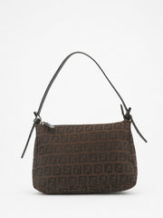 Fendi Hand Bag Brown Canvas